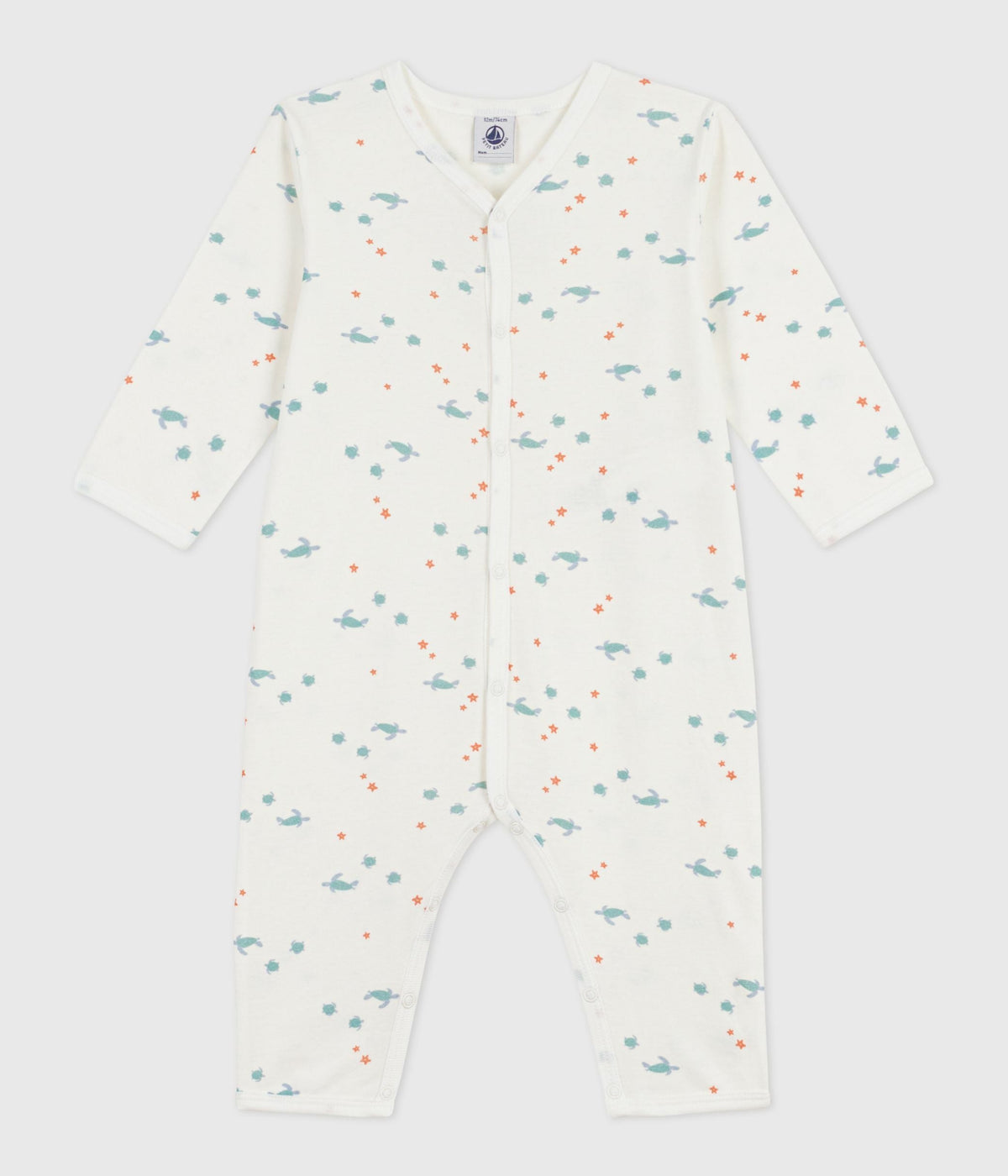 Pyjama bébé en coton sans pieds imprimé tortues – F1