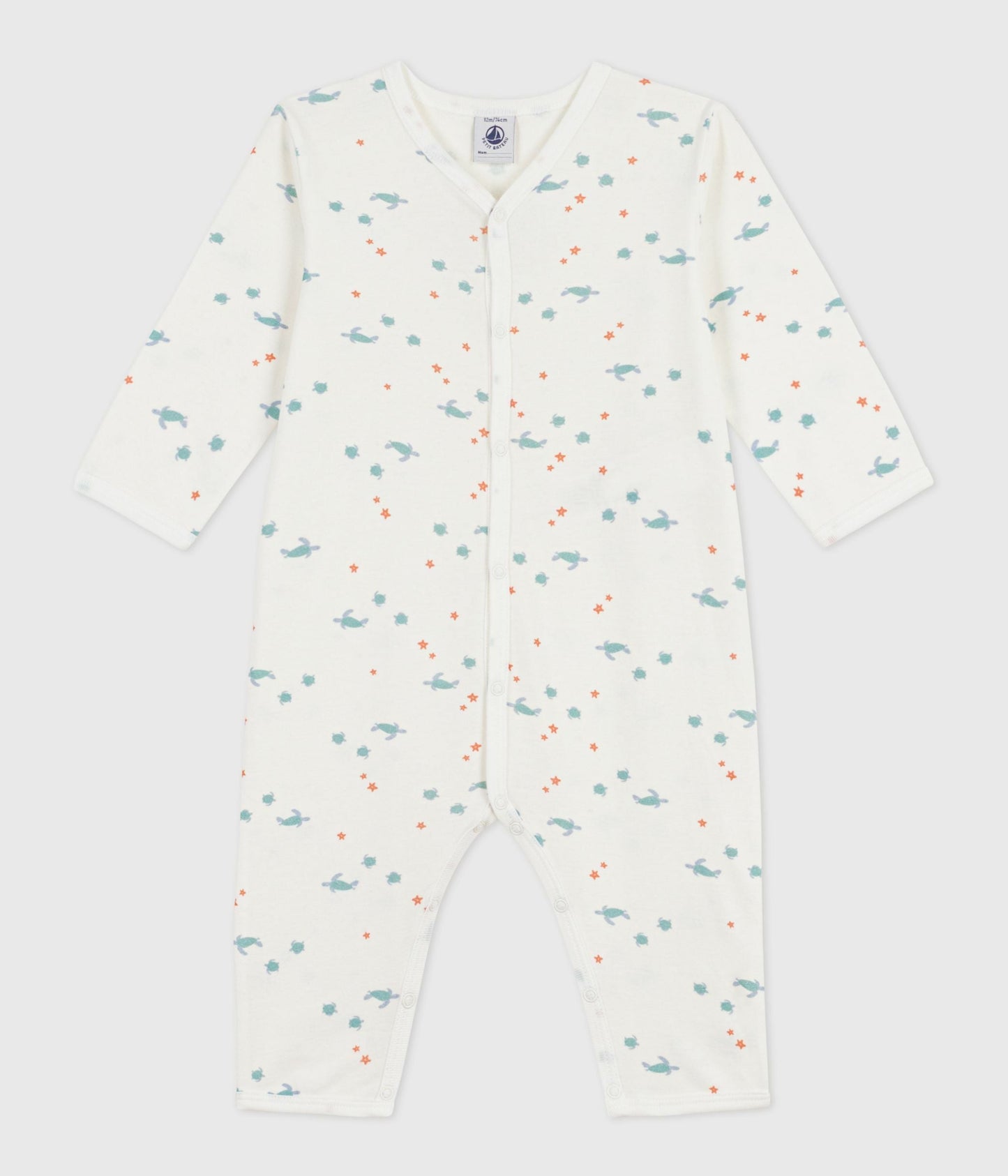 Pyjama bébé en coton sans pieds imprimé tortues – F1