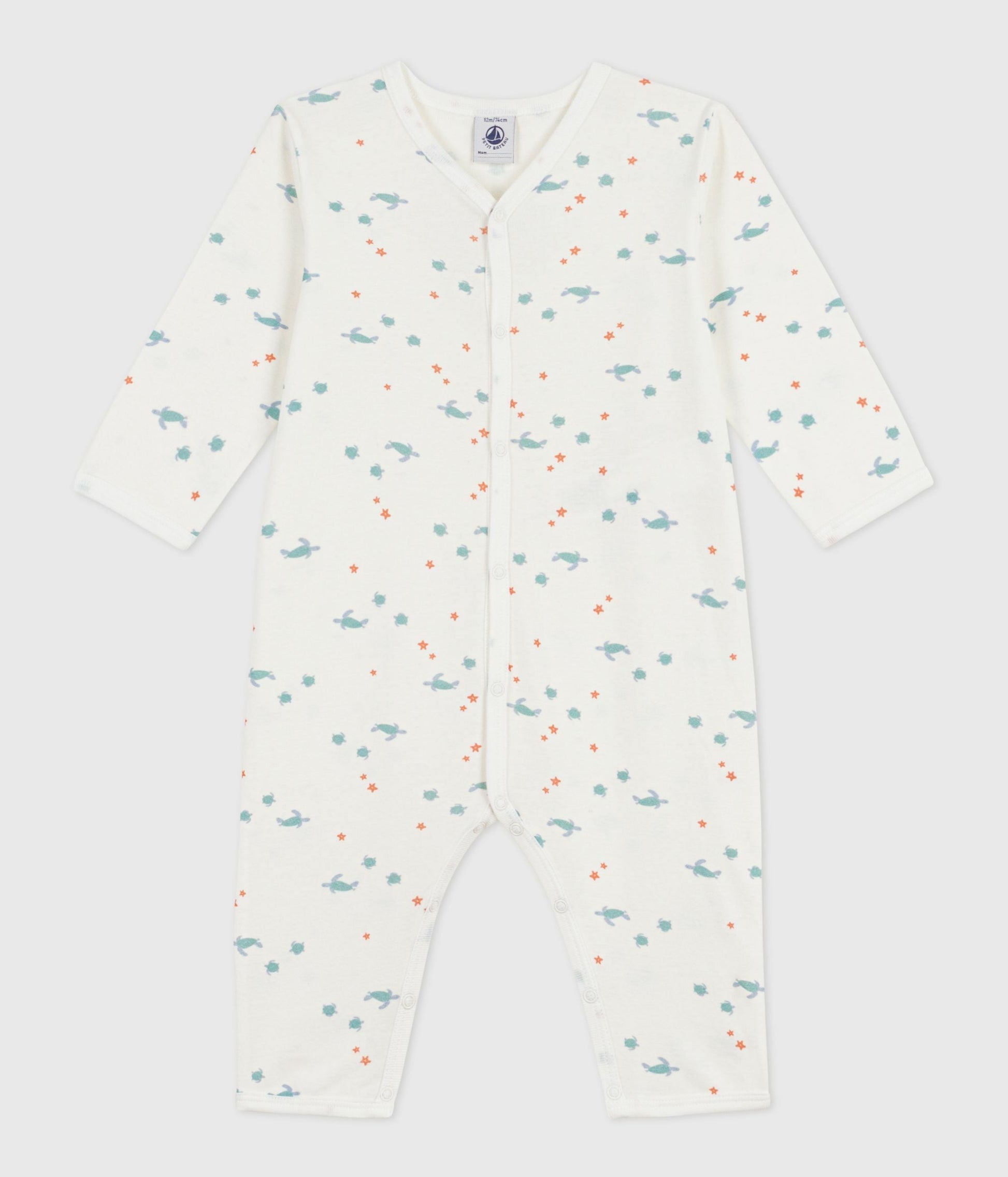 Pyjama bébé en coton sans pieds imprimé tortues – F1