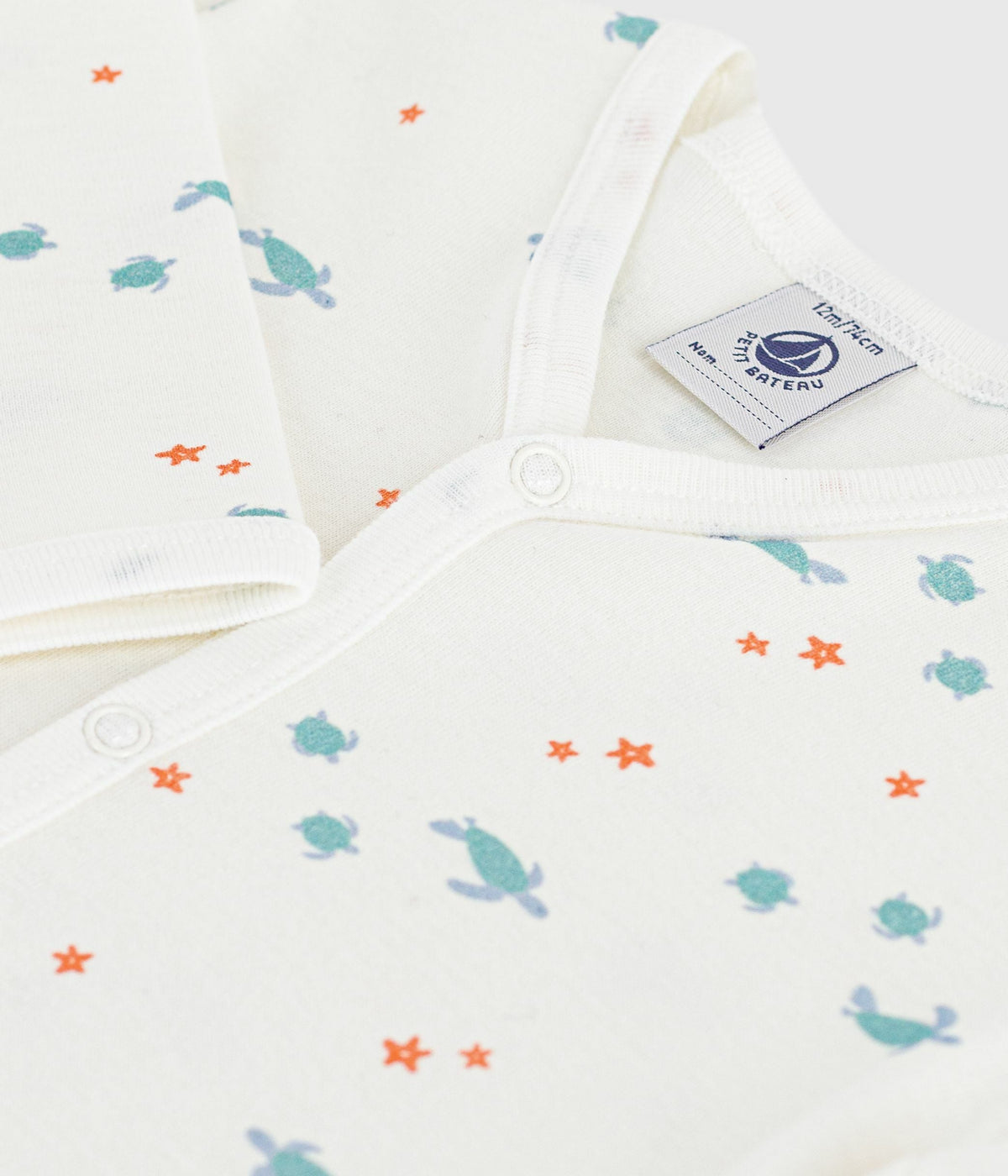 Pyjama bébé en coton sans pieds imprimé tortues – Z1