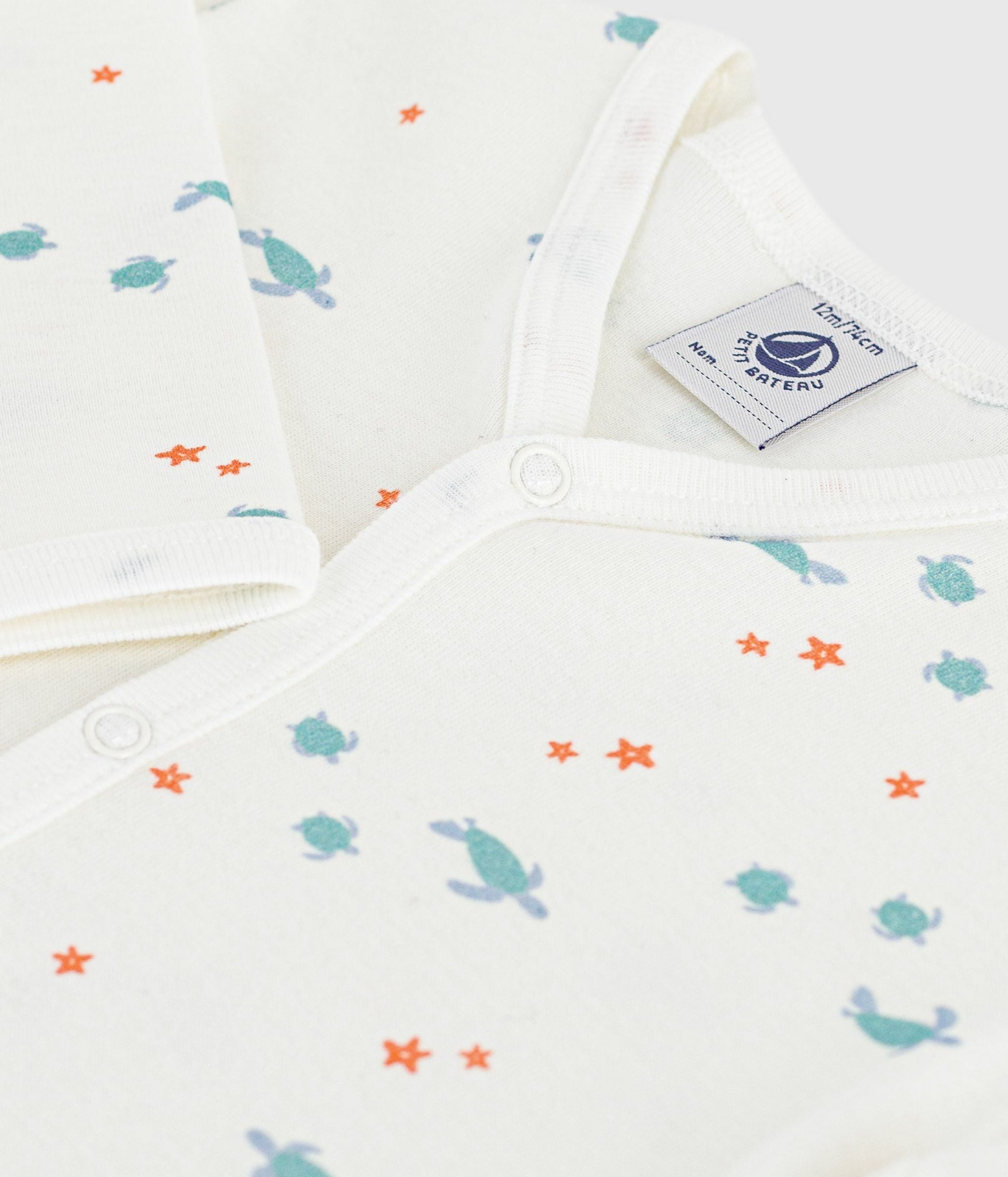 Pyjama bébé en coton sans pieds imprimé tortues – Z1