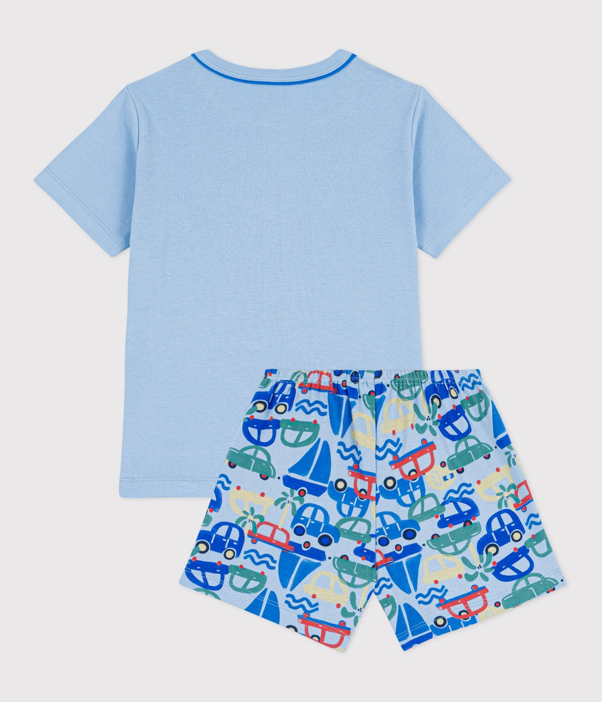 Pyjama short enfant en coton imprimé voitures – D1