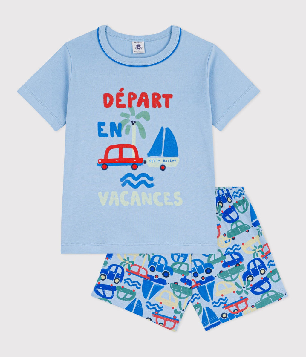 Pyjama short enfant en coton imprimé voitures – F1