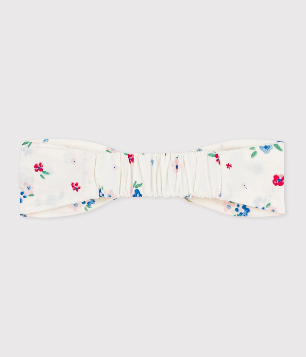Bandeau bébé fille en popeline imprimé fleuri – D1