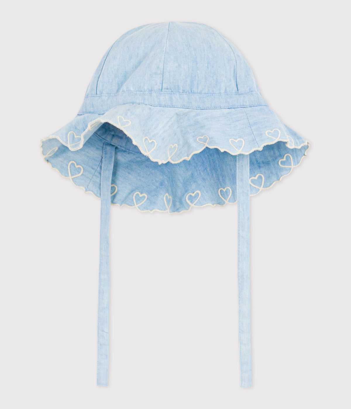 Capeline bébé fille en chambray – F1