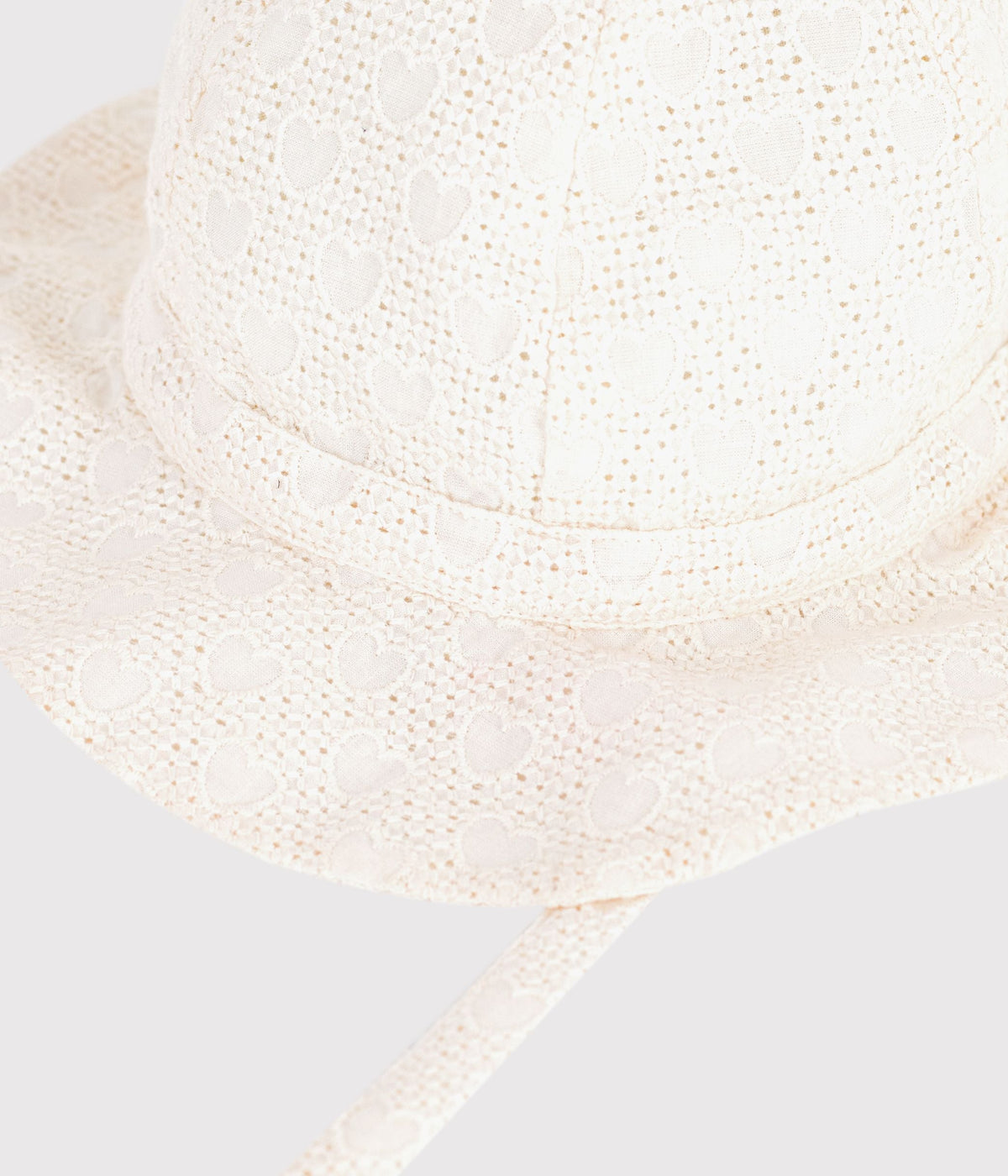 Capeline bébé fille en popeline broderie anglaise – Z1
