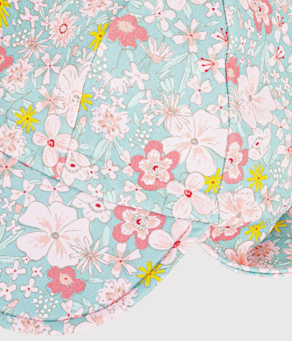 Casquette Anti-UV  bébé imprimé fleurs – Z1