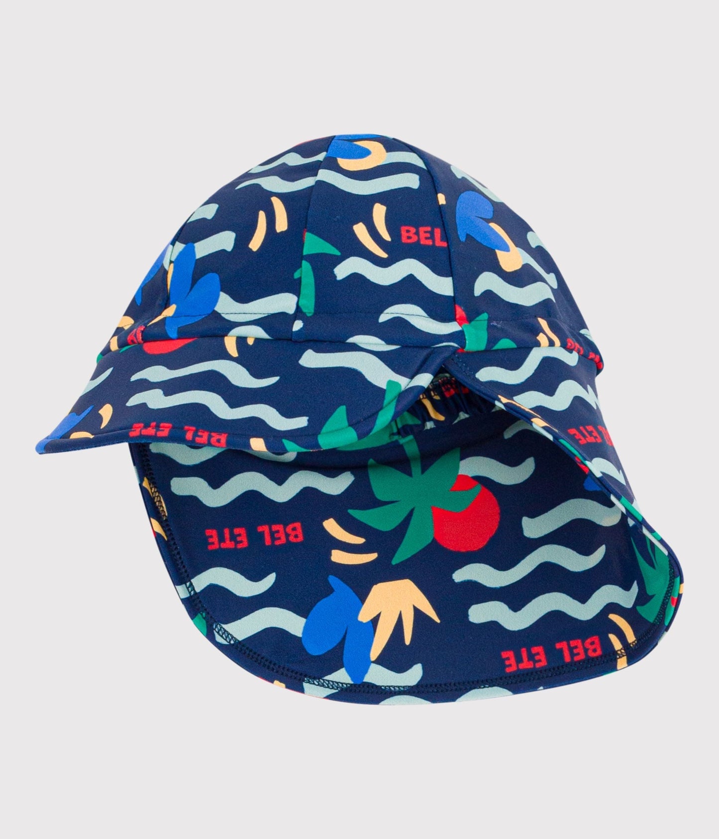 Casquette Anti-UV  bébé imprimé vague – F2