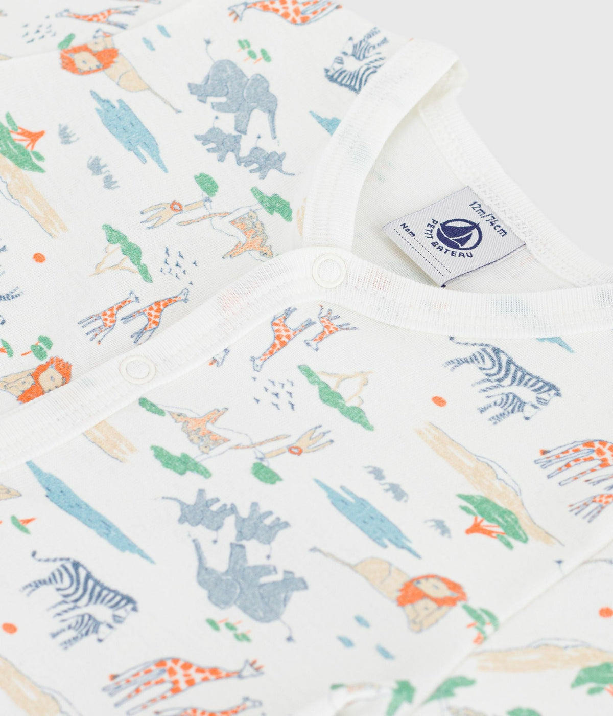 Combinaison courte bébé en coton imprimé animaux – Z1