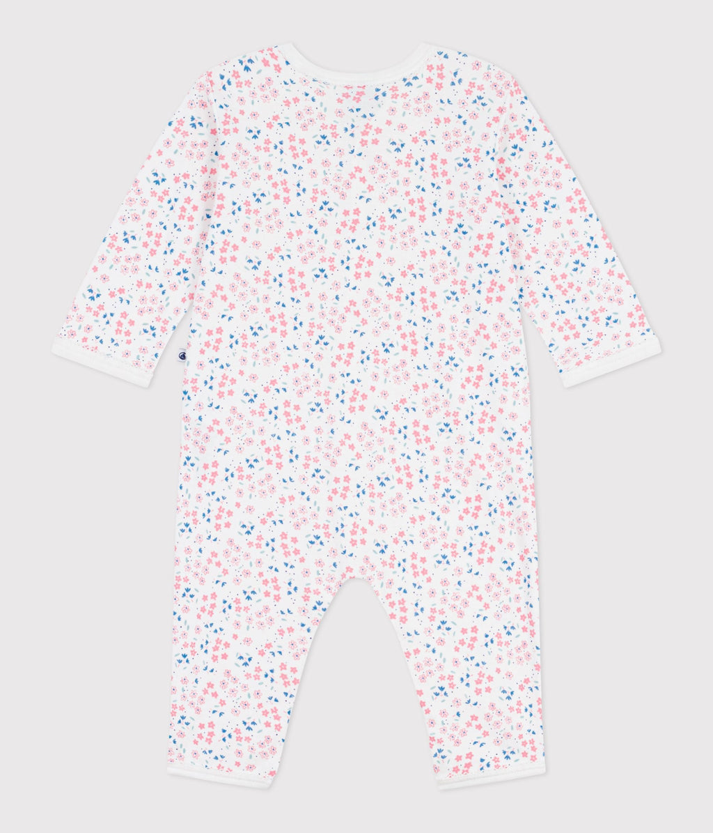 Pyjama bébé en coton sans pieds imprimé fleuri – D1