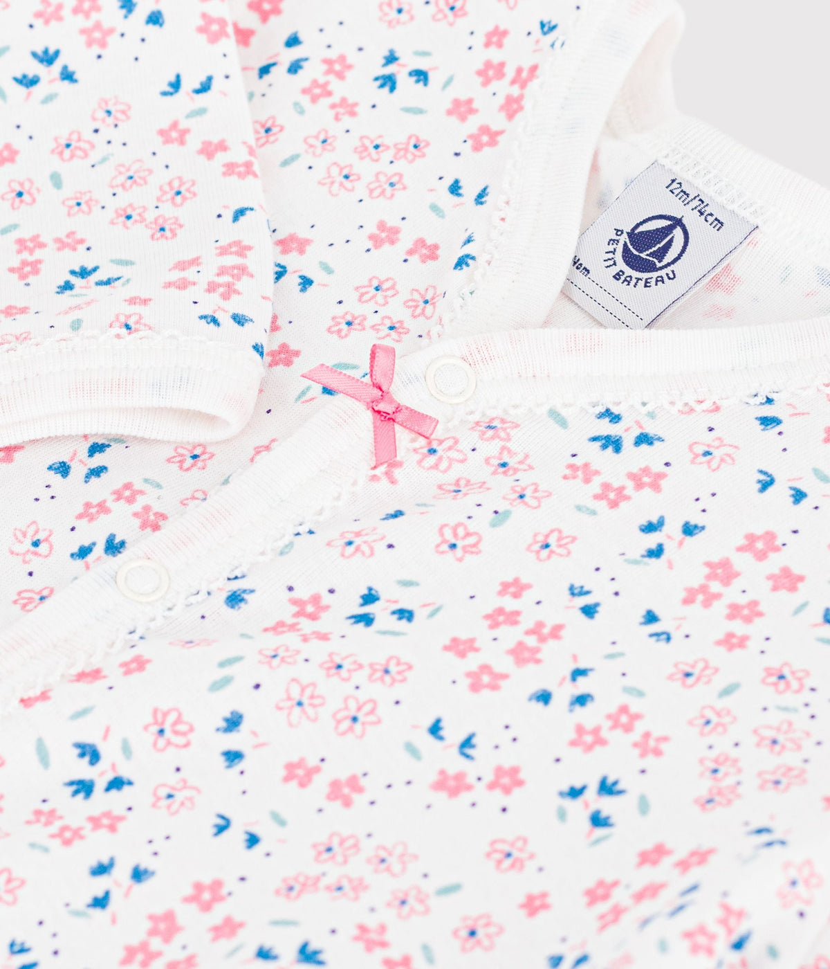 Pyjama bébé en coton sans pieds imprimé fleuri – Z1