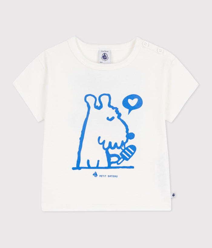 Tee-shirt bébé en coton à manches courtes, motif chien – F1