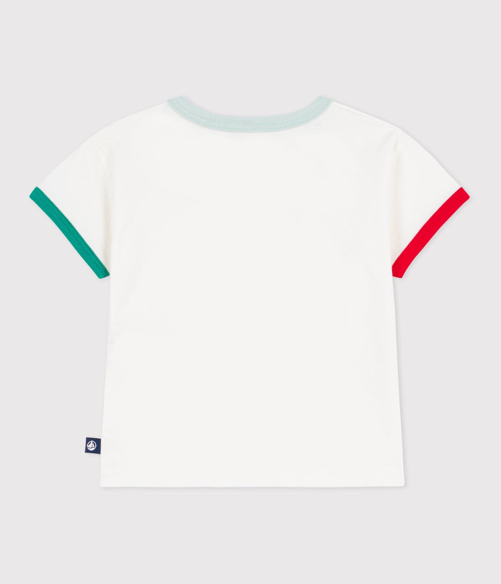 Tee-shirt bébé en coton à manches courtes à motif – D1