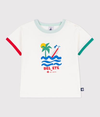 Tee-shirt bébé en coton à manches courtes à motif – F1