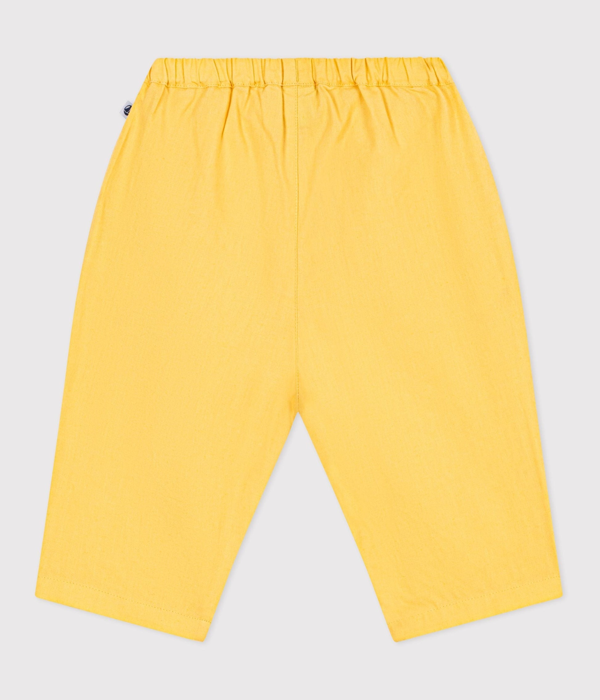 Pantalon bébé en coton/lin, uni – D1