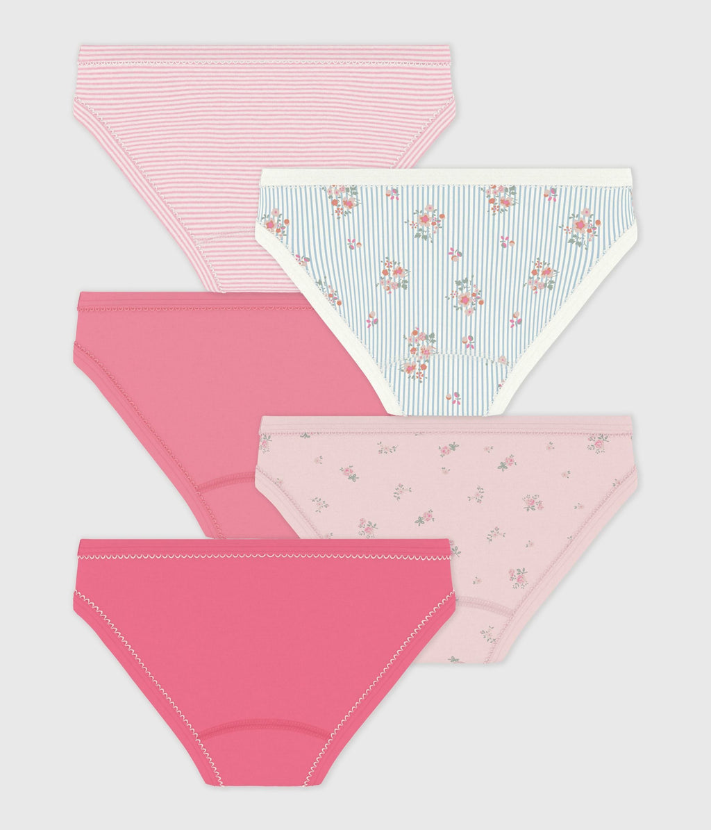 Lot de culottes enfant en coton imprimé fleuri – D1
