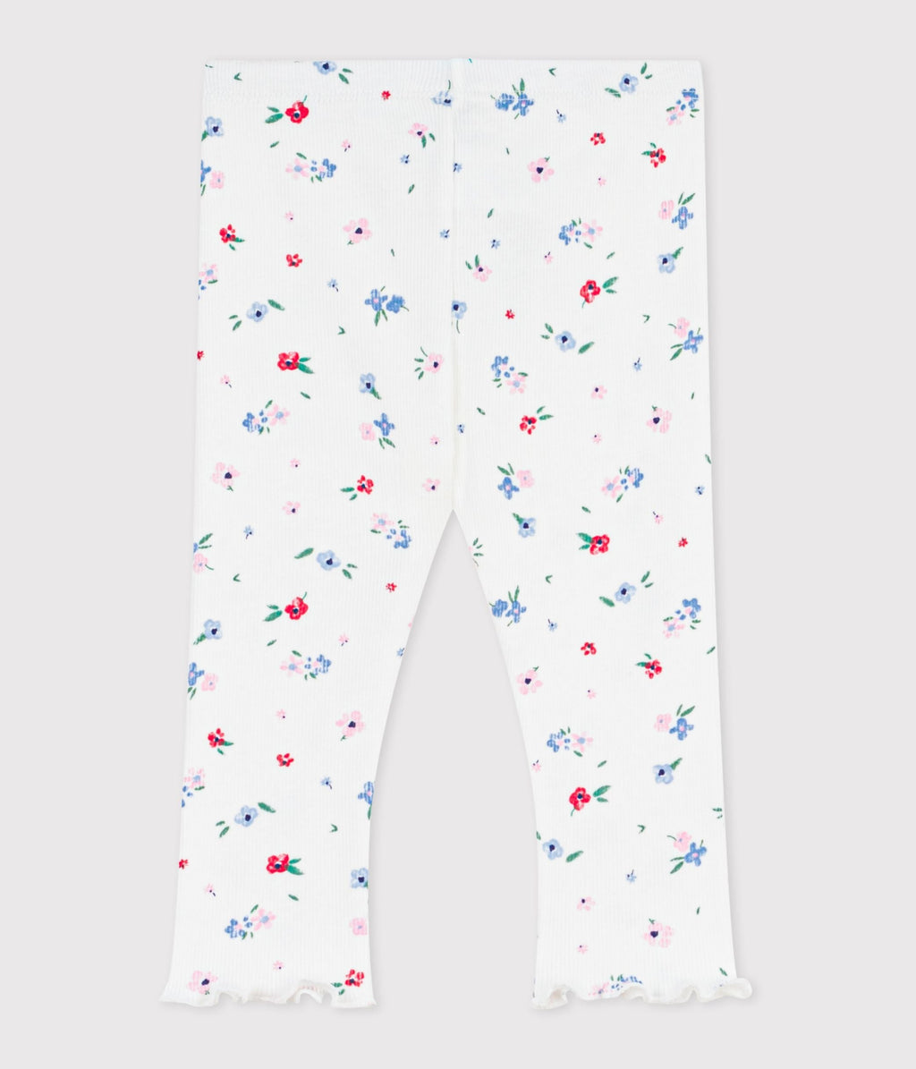 Legging bébé en coton, imprimé fleurs – D1