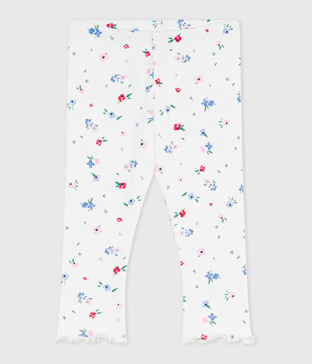 Legging bébé en coton, imprimé fleurs – F1