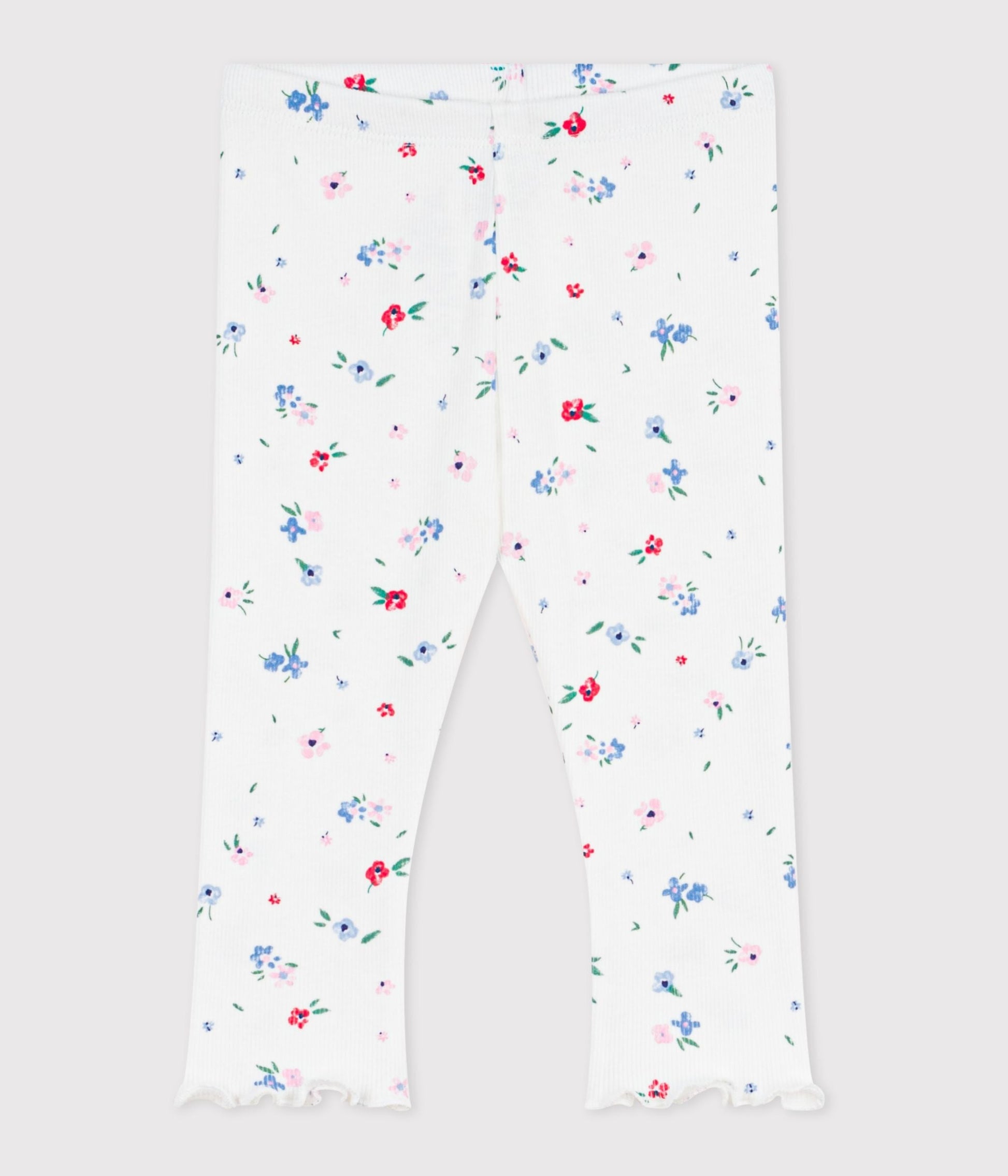 Legging bébé en coton, imprimé fleurs – F1