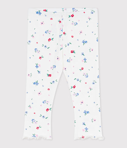 Legging bébé en coton, imprimé fleurs – F1