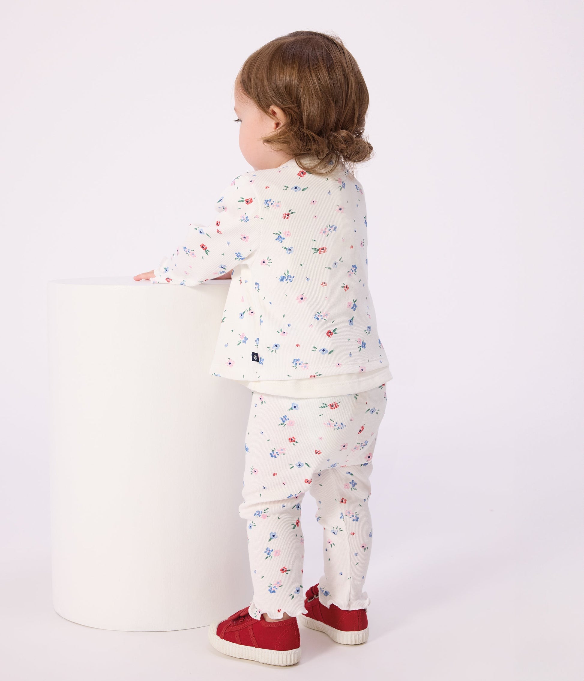 Legging bébé en coton, imprimé fleurs – J3