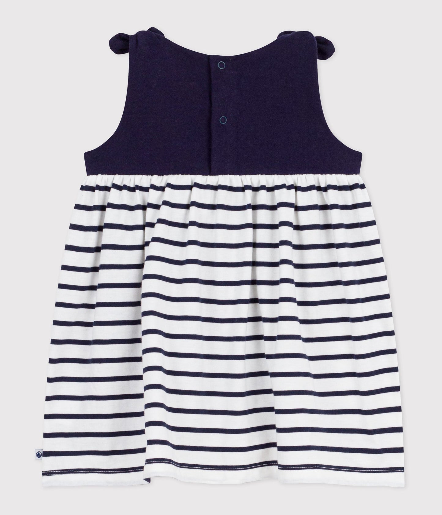 Robe bébé en coton sans manches, rayée – D1