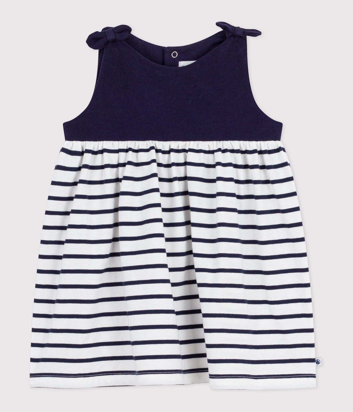 Robe bébé en coton sans manches, rayée – F1