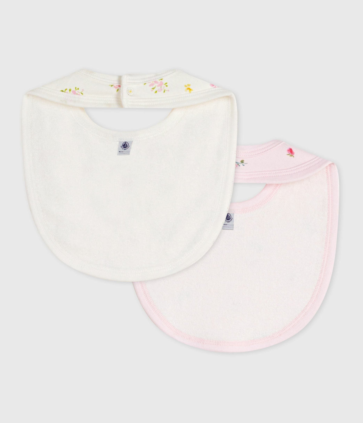 Lot de bavoirs bébé en coton imprimé fleuri – D1