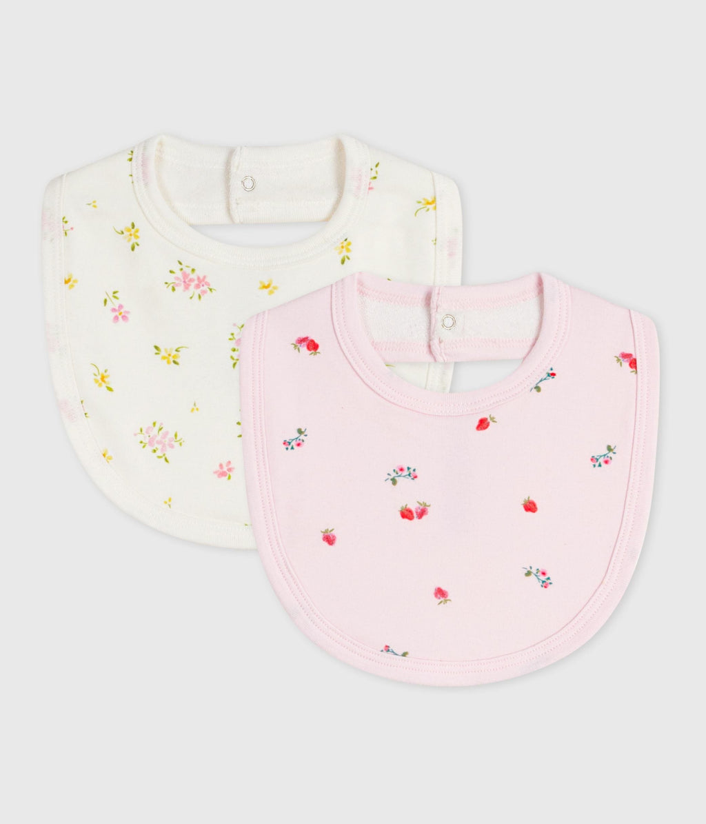 Lot de bavoirs bébé en coton imprimé fleuri – F1