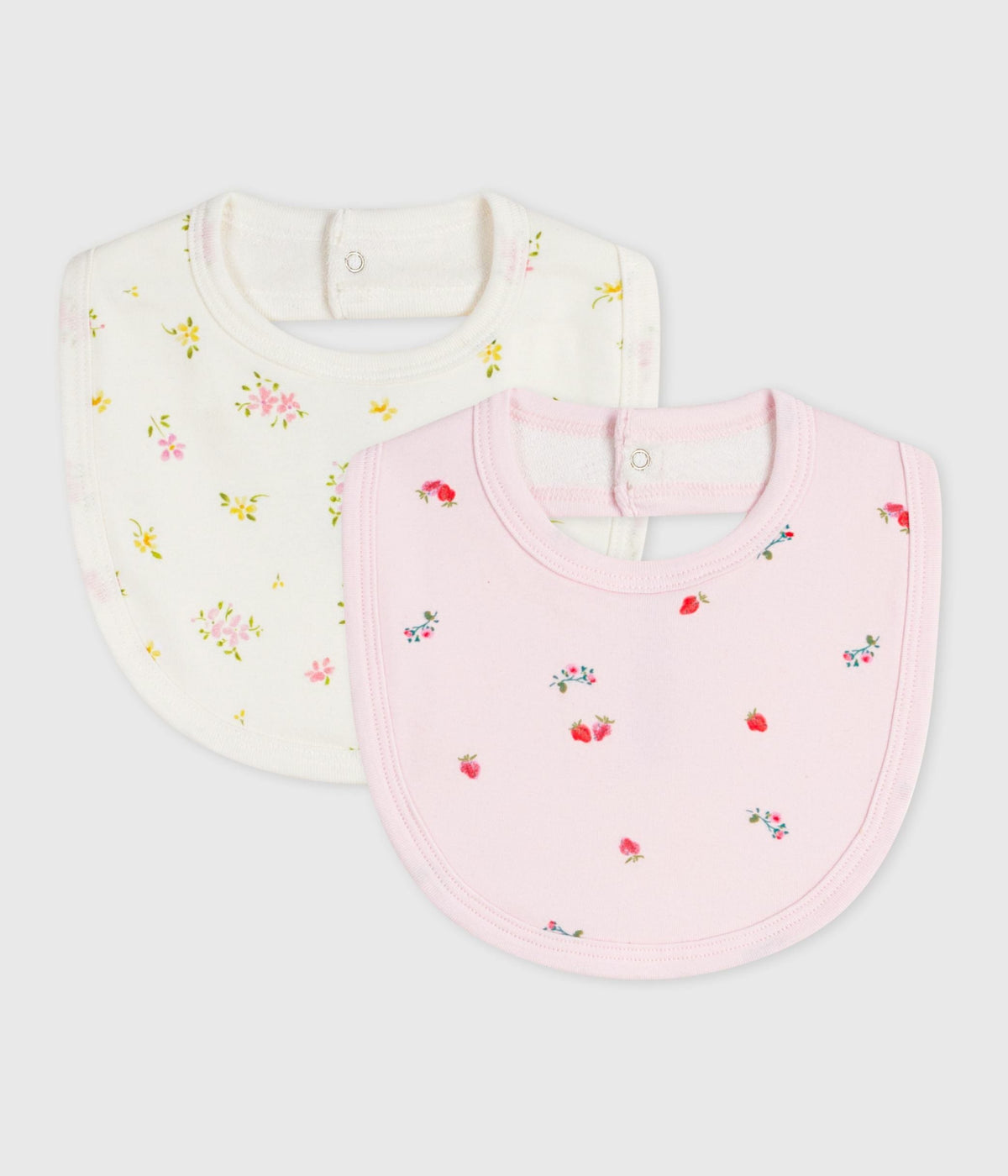 Lot de bavoirs bébé en coton imprimé fleuri – F1