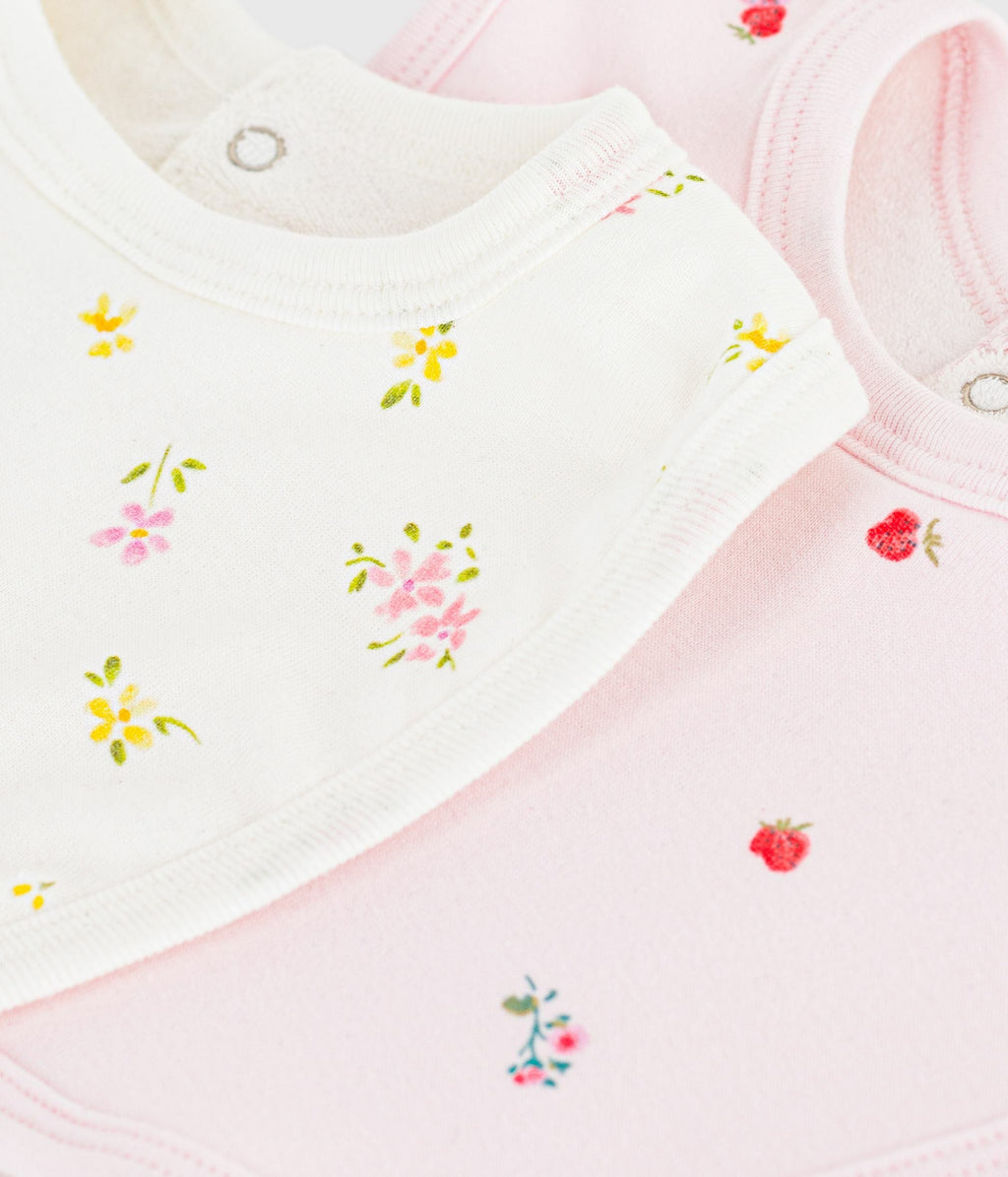 Lot de bavoirs bébé en coton imprimé fleuri – Z1