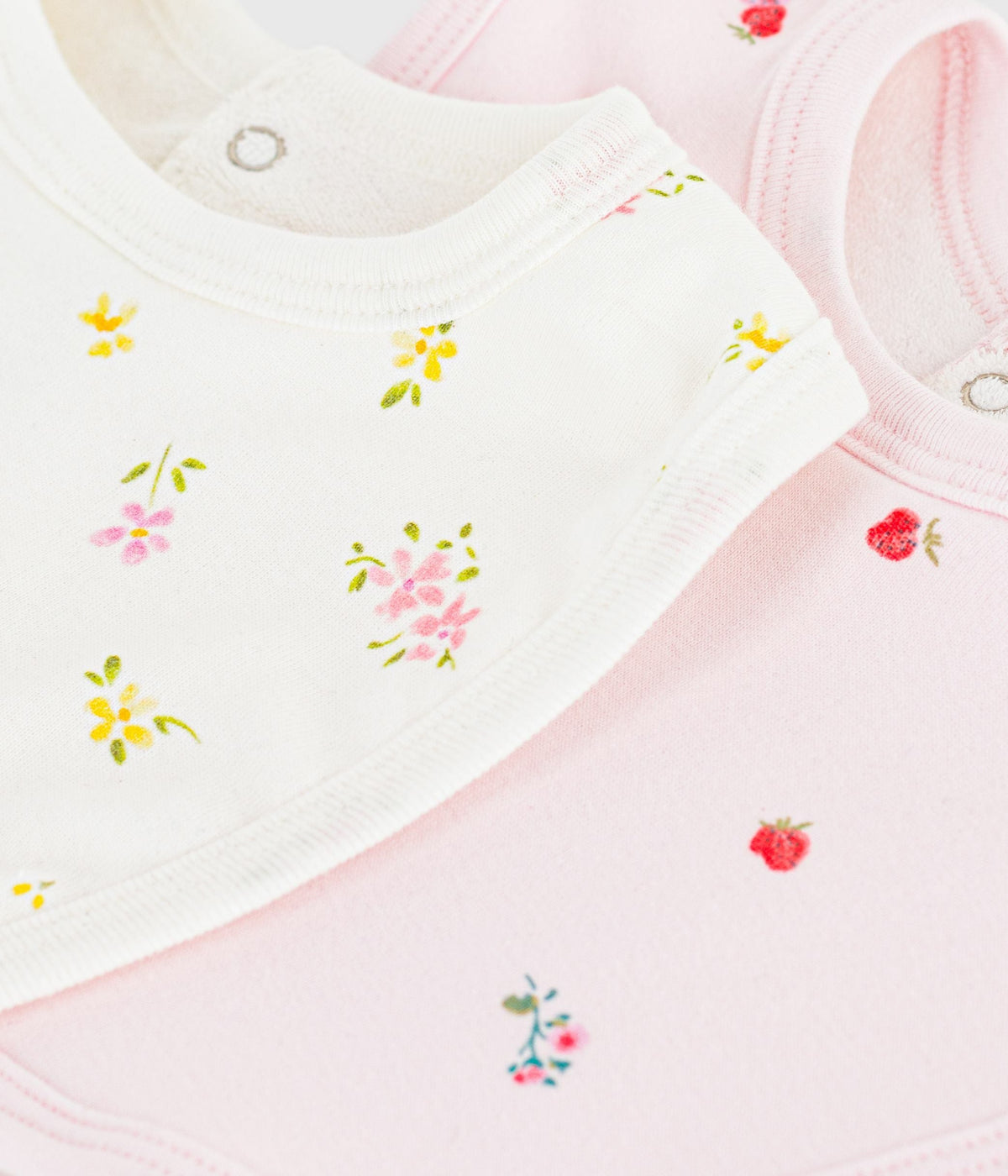 Lot de bavoirs bébé en coton imprimé fleuri – Z1