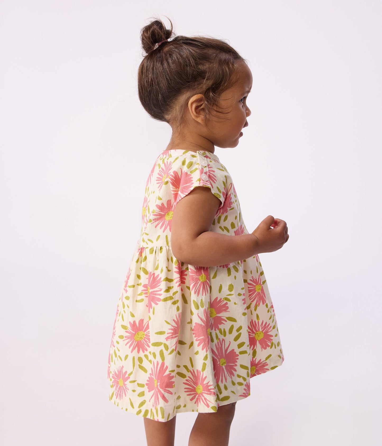 Robe bébé en coton manches courtes imprimée – J2