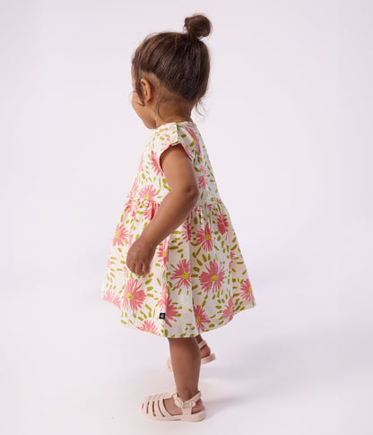 Robe bébé en coton manches courtes imprimée – J3