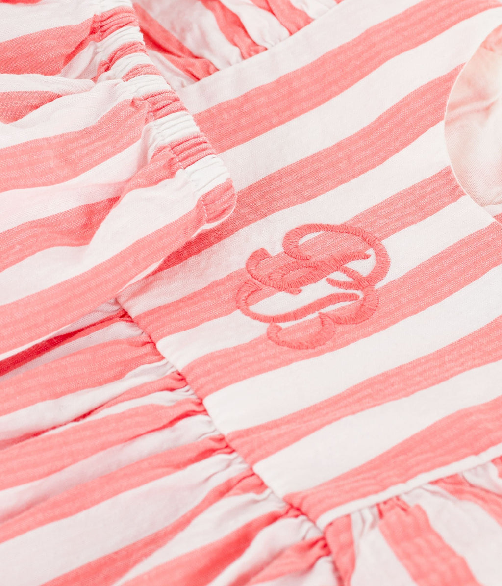 Robe bébé en coton sans manches et son bloomer rayés – Z1