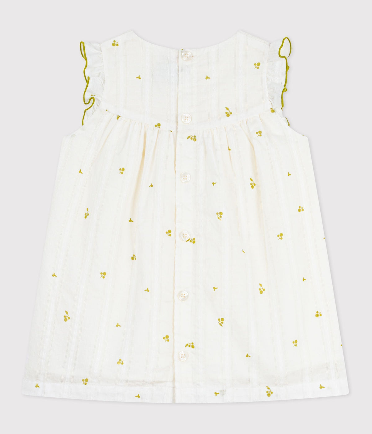 Robe bébé en coton sans manches imprimée fleurs – D1