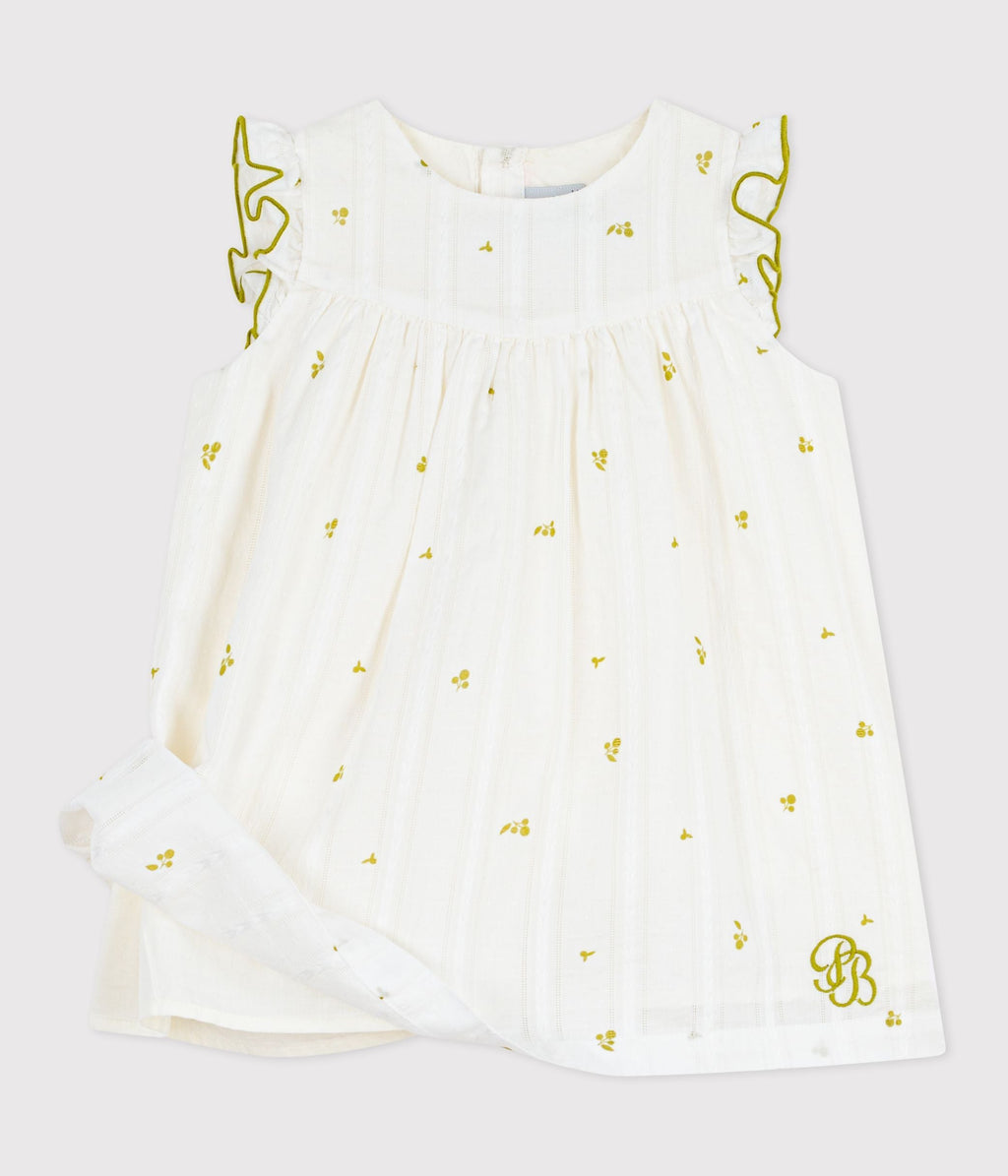 Robe bébé en coton sans manches imprimée fleurs – F2