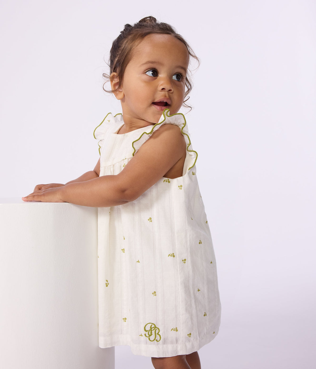 Robe bébé en coton sans manches imprimée fleurs – J2