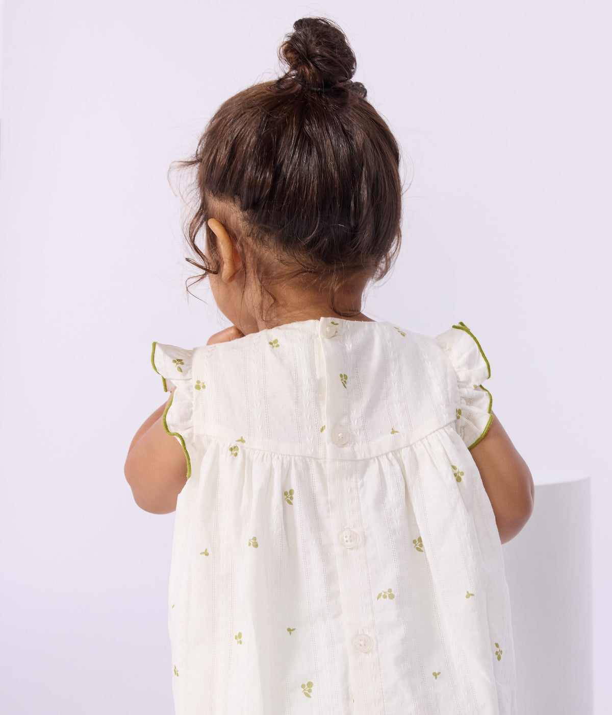 Robe bébé en coton sans manches imprimée fleurs – J3