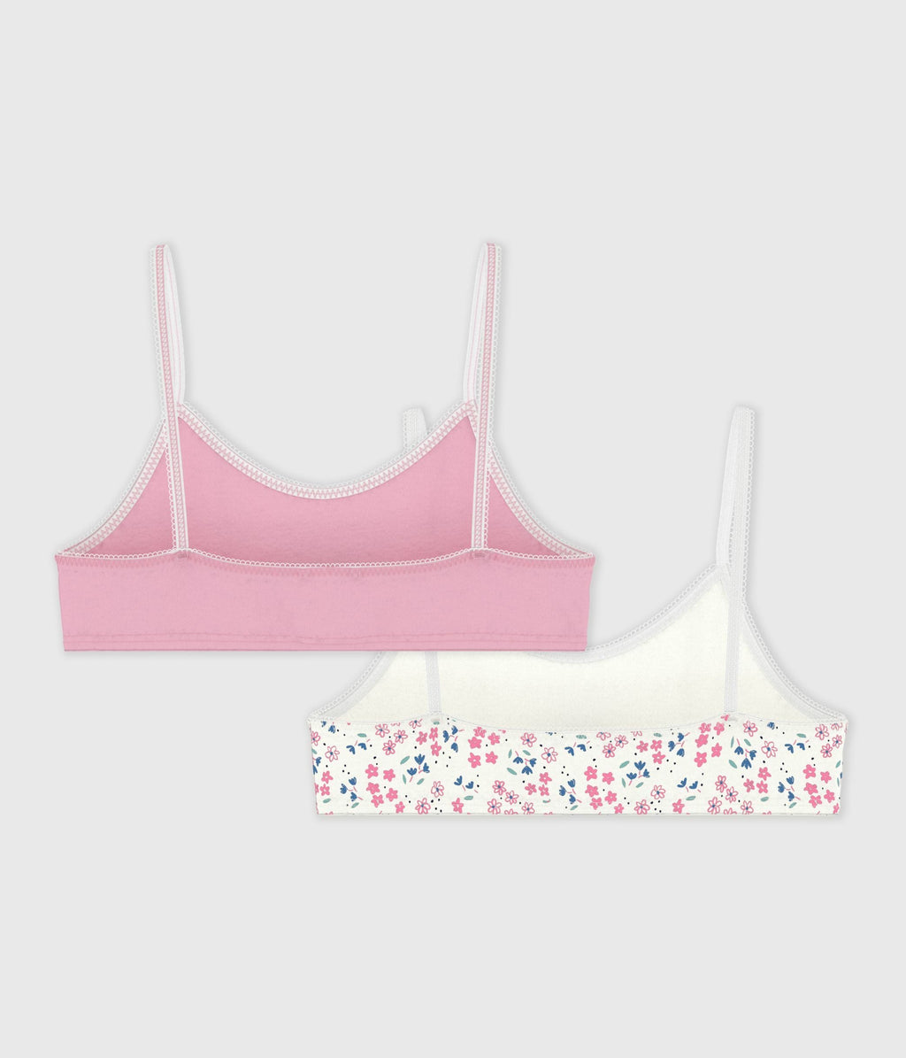 Lot de brassières enfant en coton imprimé fleuri – D1