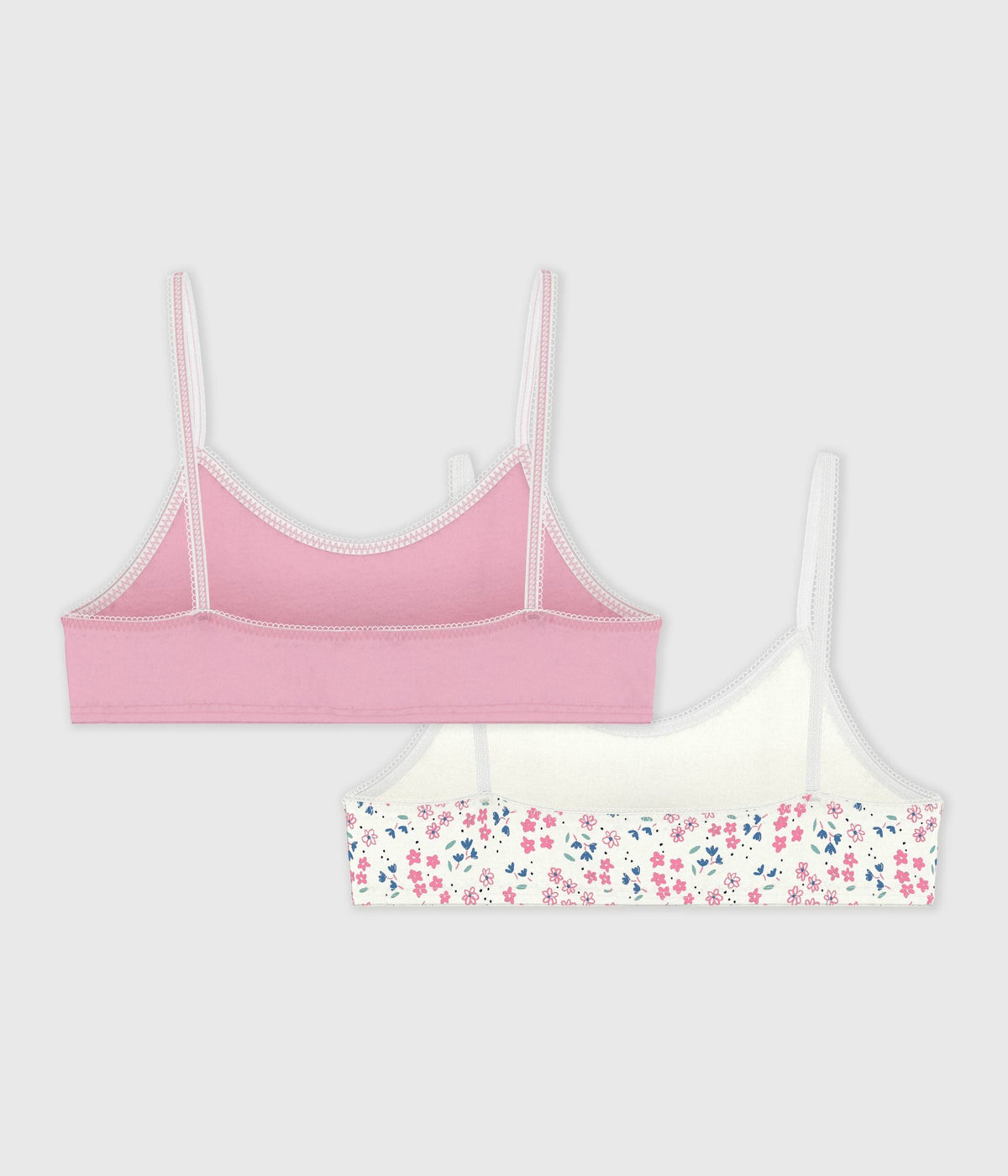 Lot de brassières enfant en coton imprimé fleuri – D1