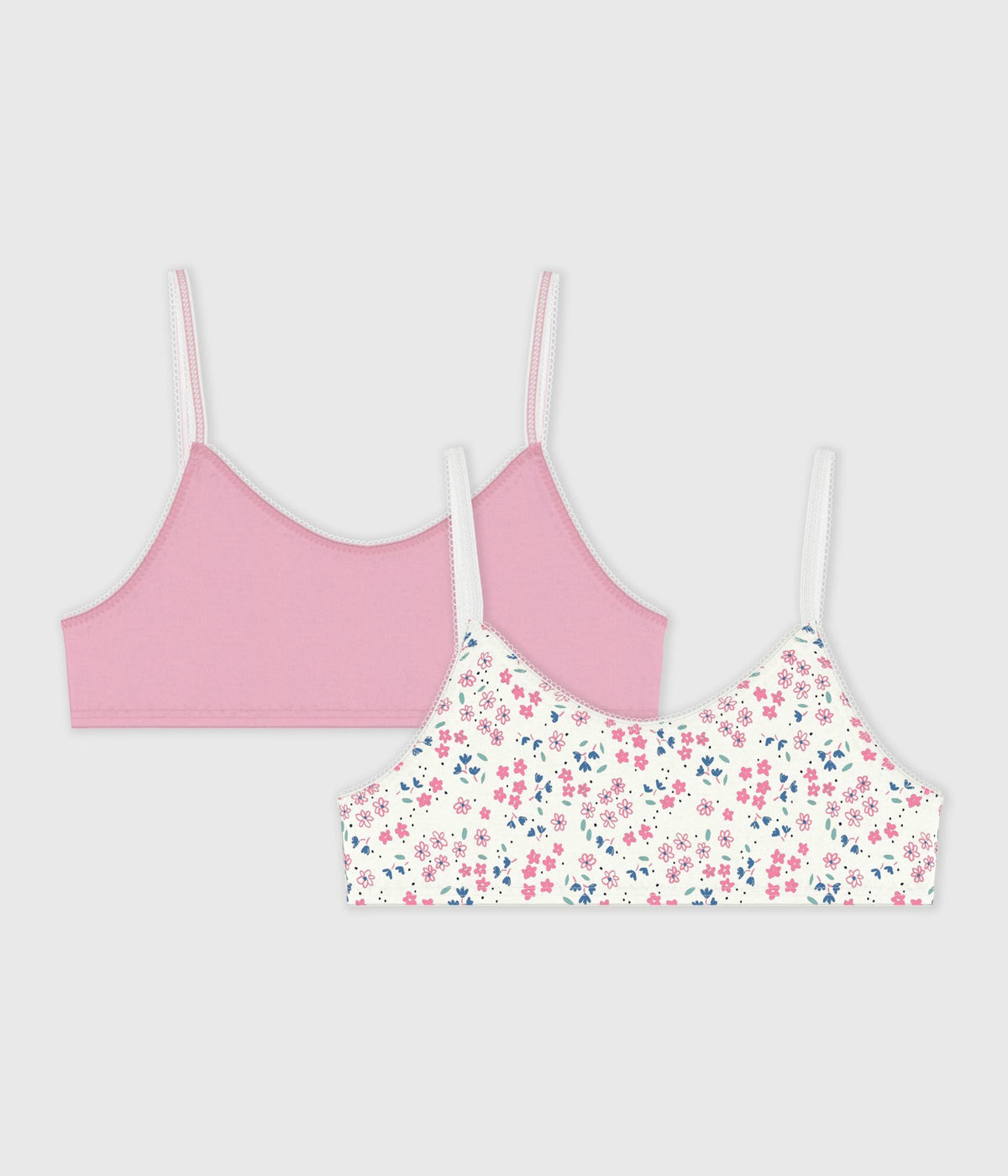 Lot de brassières enfant en coton imprimé fleuri – F1