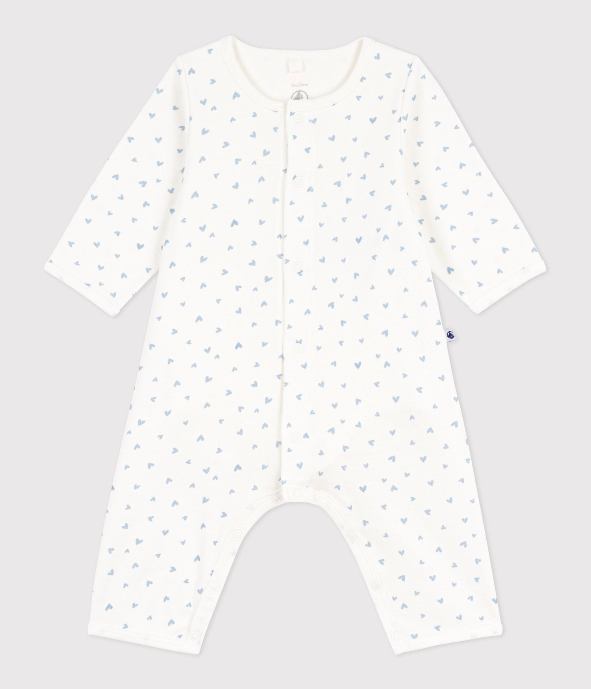Bodyjama bébé sans pieds en coton imprimé petit cœurs – F1