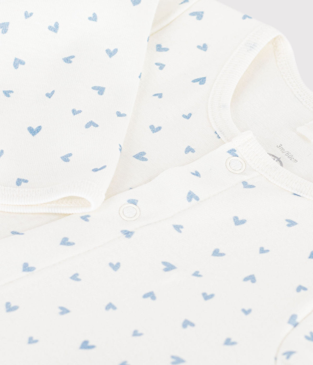 Bodyjama bébé sans pieds en coton imprimé petit cœurs – Z1