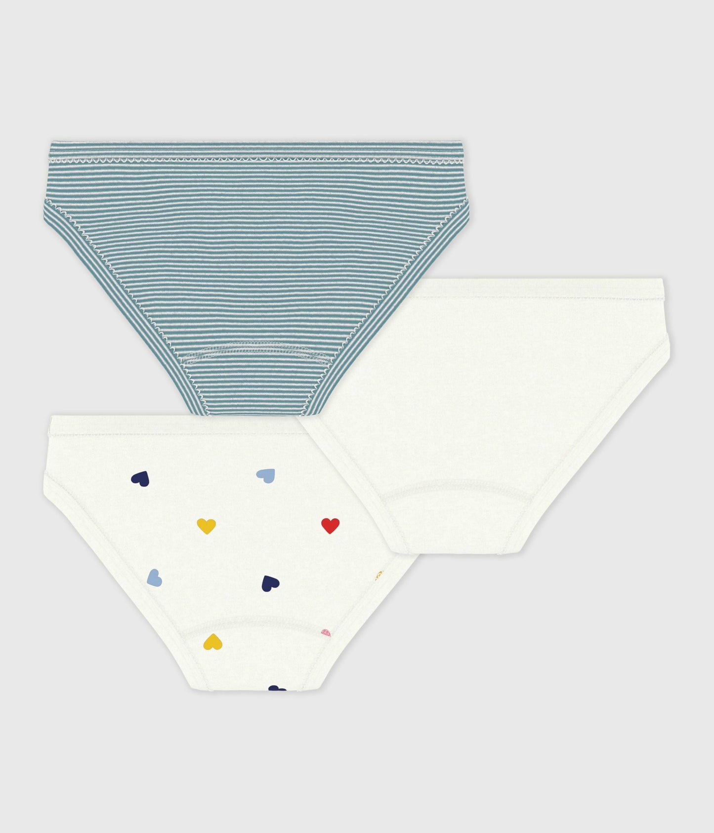 Lot de culottes enfant en coton imprimé cœurs – D1