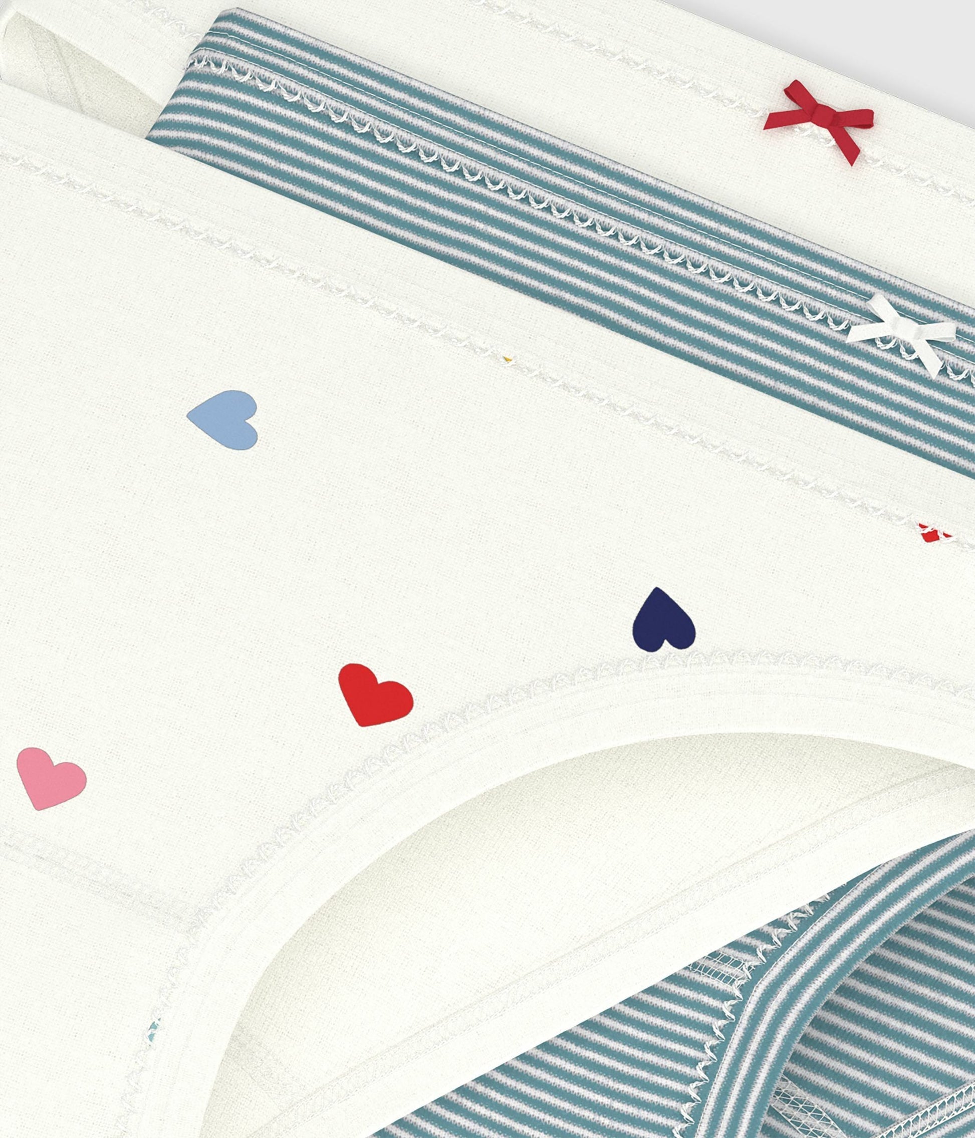 Lot de culottes enfant en coton imprimé cœurs – Z1