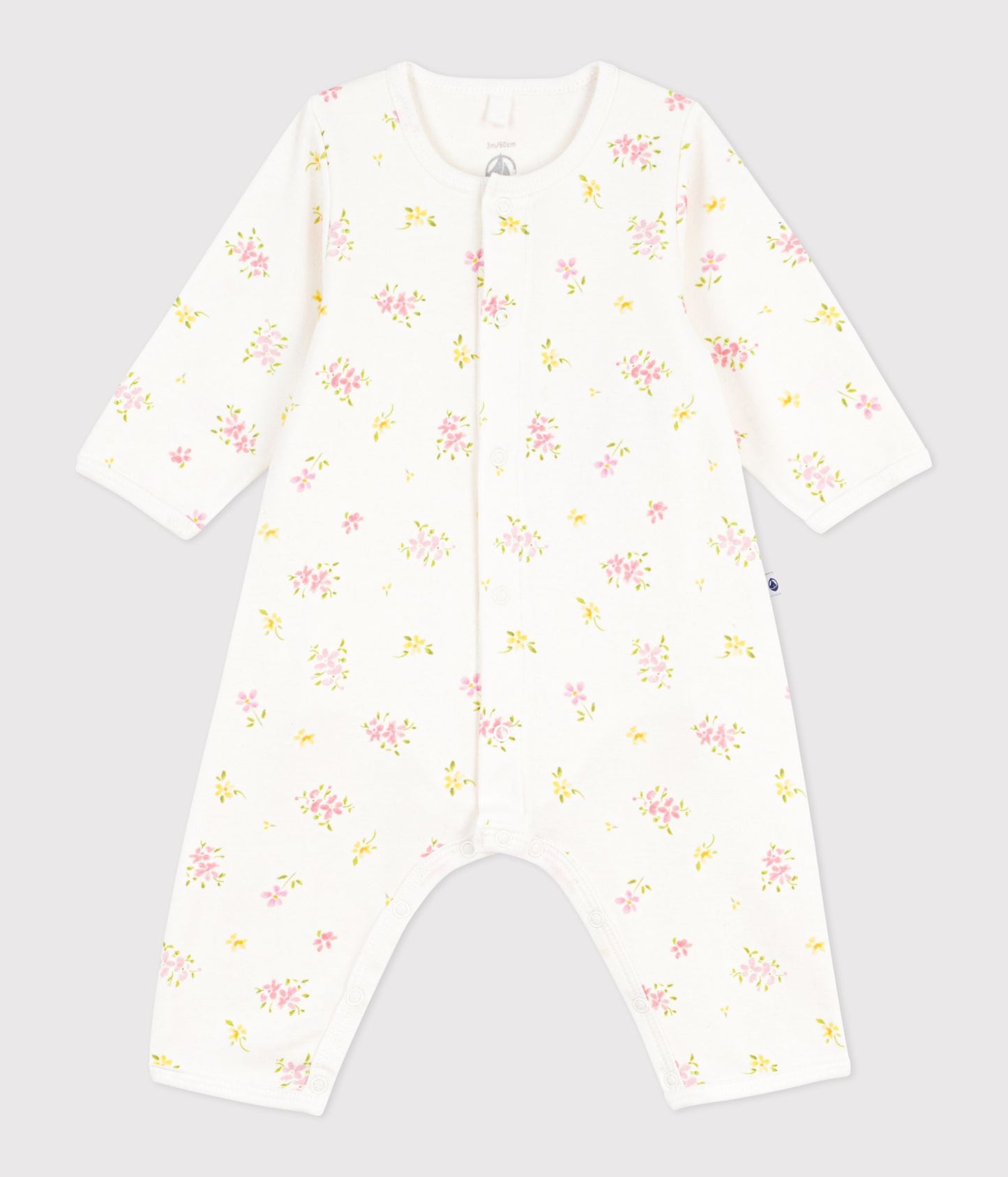 Bodyjama bébé sans pieds en coton imprimé fleuri – F1