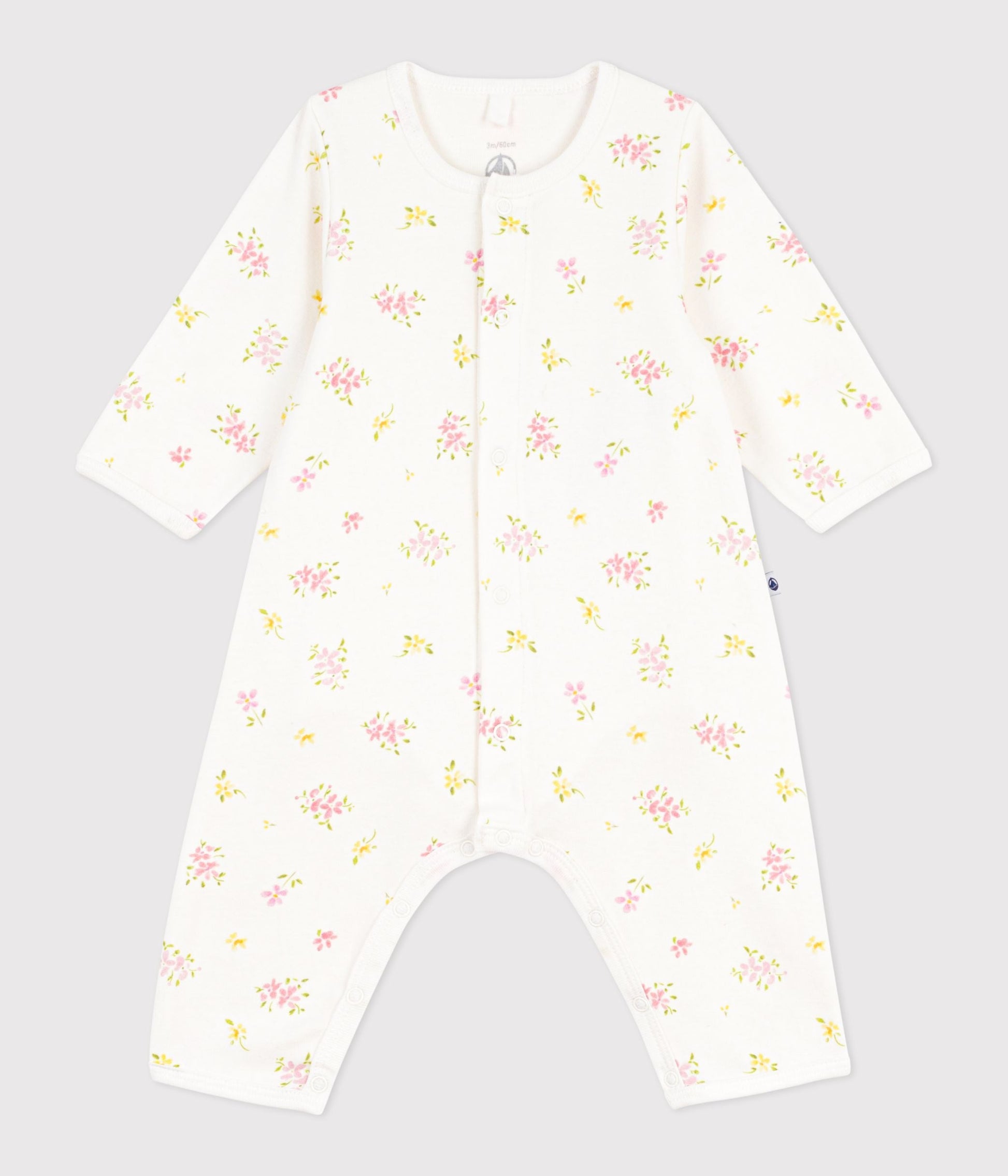 Bodyjama bébé sans pieds en coton imprimé fleuri – F1