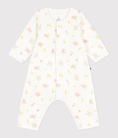 Bodyjama bébé sans pieds en coton imprimé fleuri – F1