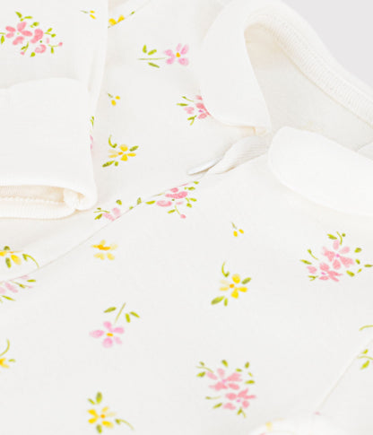 Pyjama bébé en coton à col fleuri – Z1